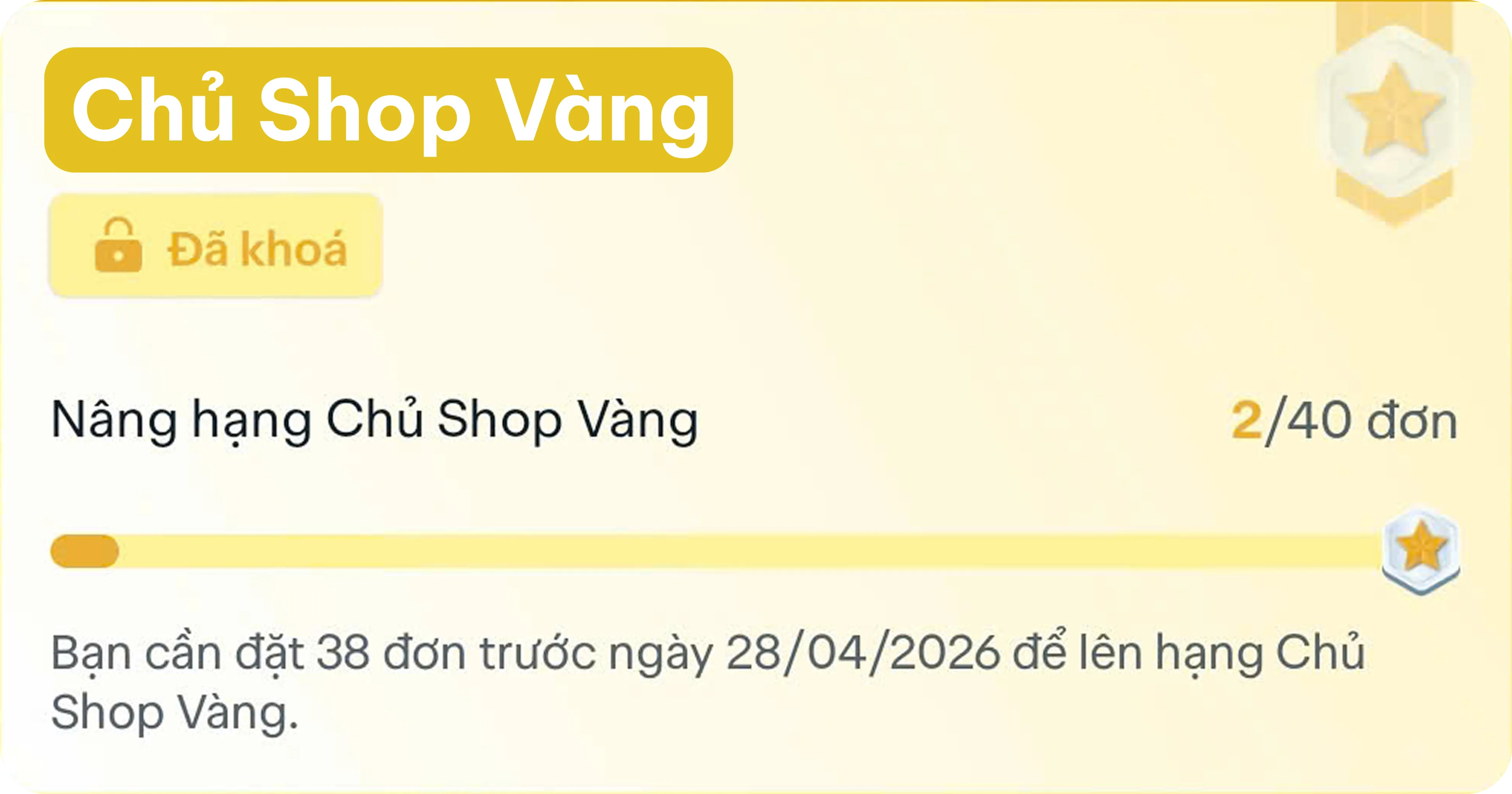 Chủ Shop Vàng