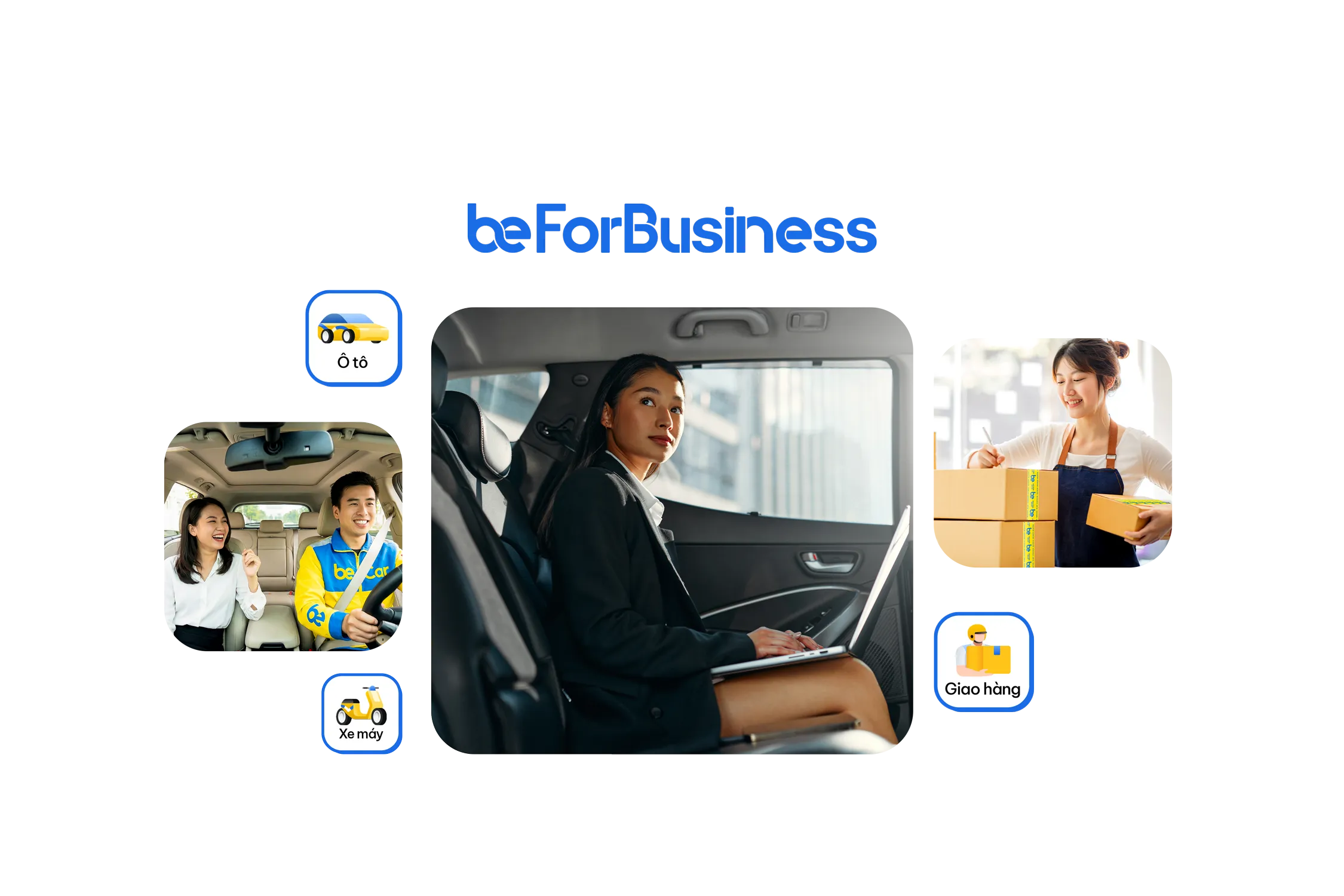 beForBusiness hỗ trợ dịch vụ xe máy, ô tô và giao hàng