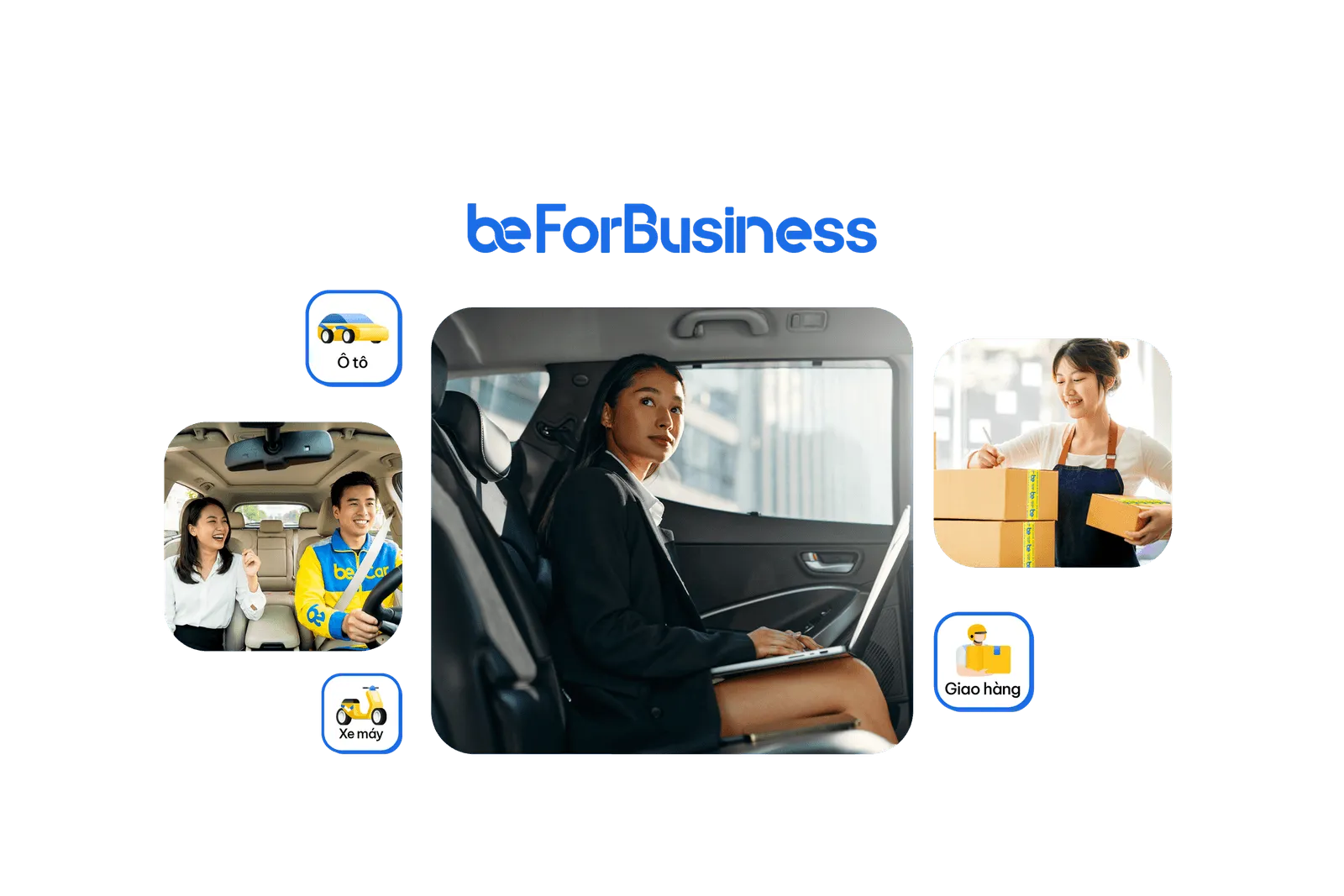 beForBusiness hỗ trợ dịch vụ xe máy, ô tô và giao hàng